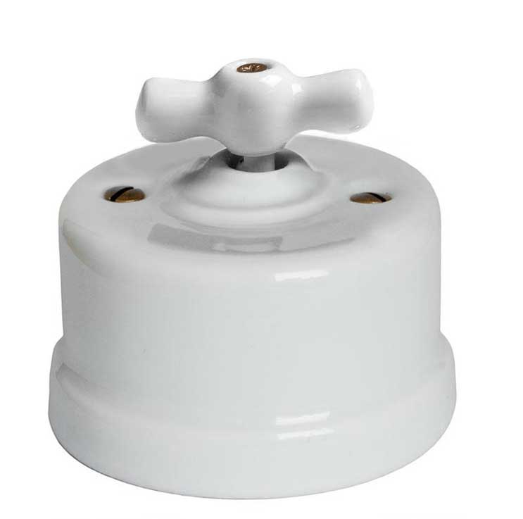 Afbryder - Mellemafbryder hvid porcelæn image