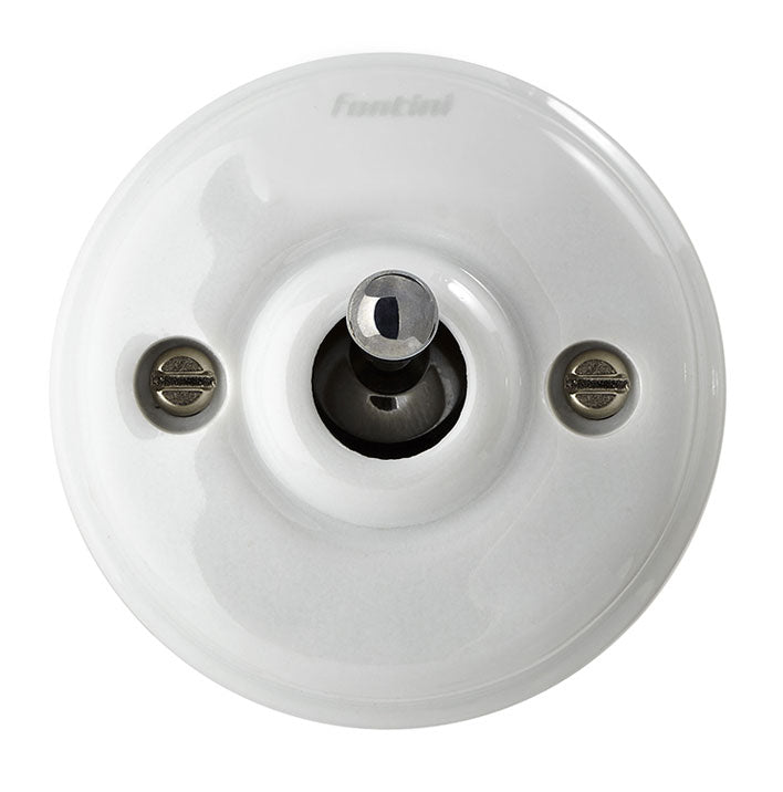 Fontini Dimmer - White Porcelain/Chrome, Surface-Mounted image