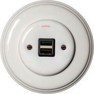 USB Outlet - White Porcelain, Garby Colonial thumbnail image
