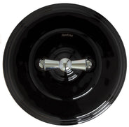 Strömbrytare - Trappströmbrytare svart porslin kromvred thumbnail image