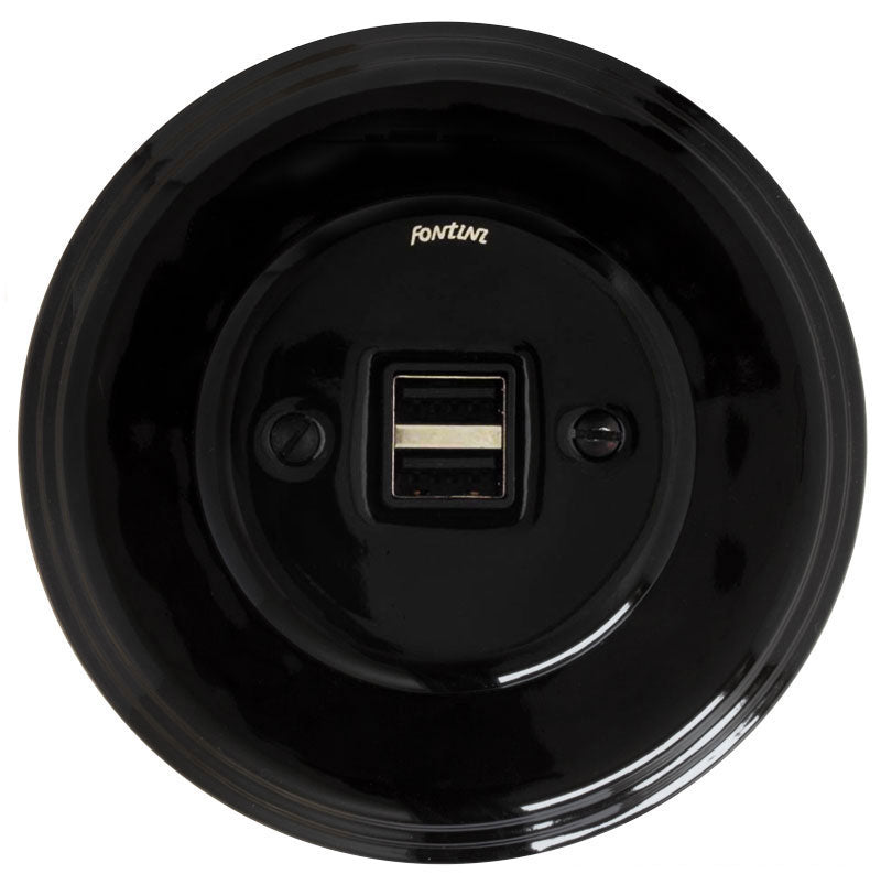 USB-uttag - Svart porslin, Garby Colonial image