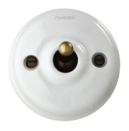 Lysbryter - Hvit porselen/patinert bronse (kryssvender) thumbnail image