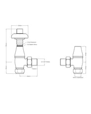 Radiatorventil termostat - Chelsea Antikbehandlet thumbnail image