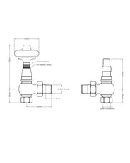Radiatorventil med termostat – Kensington krom/træ  thumbnail image