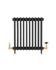 Radiatorventil med termostat - York (vinklet) nikkel/tre thumbnail image