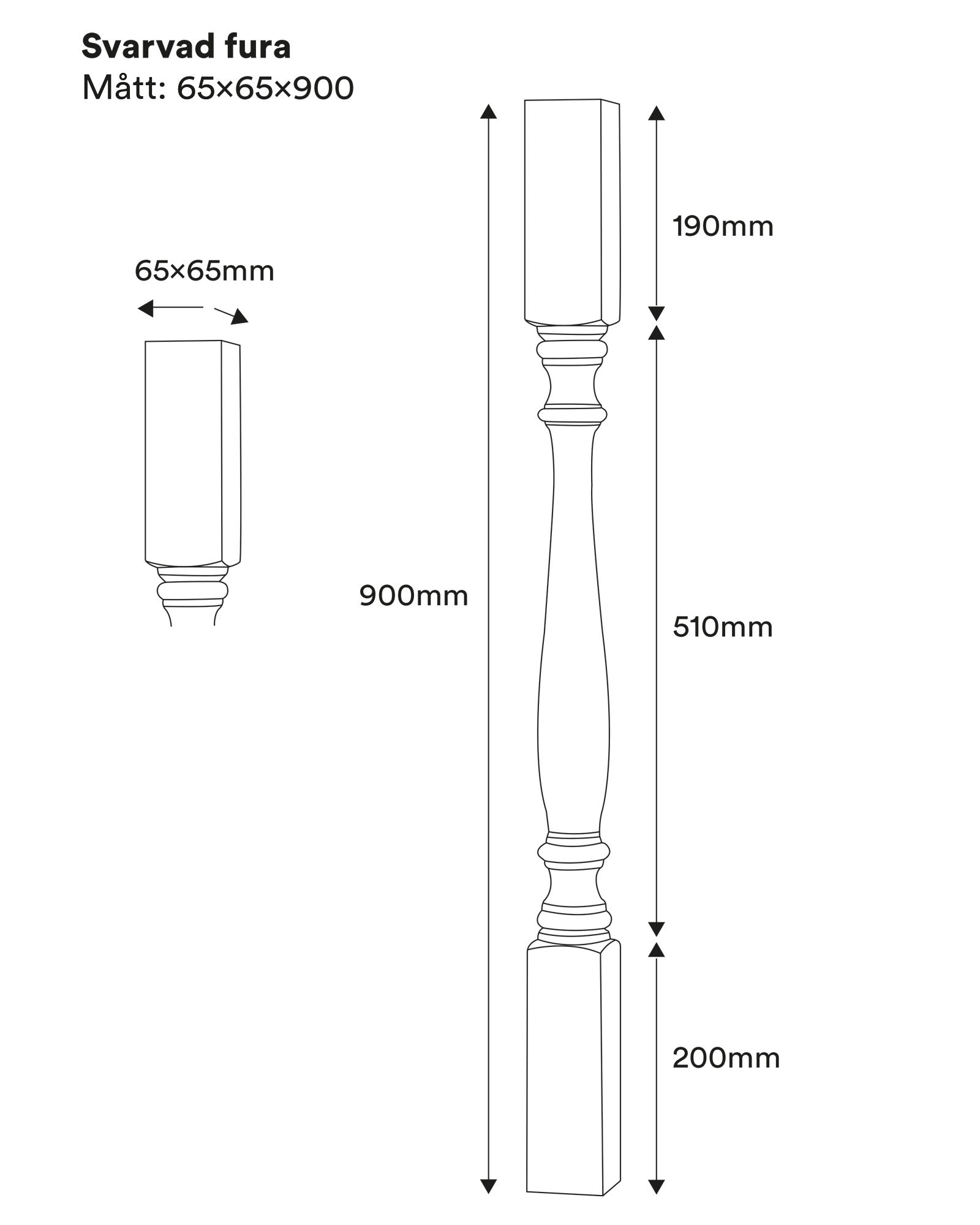 Newel Post - 900 x 65 mm (35,5 x 2,5 in.) image