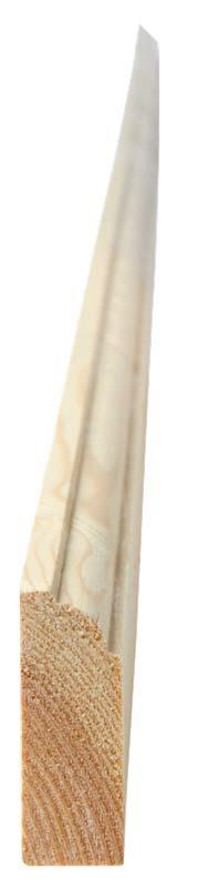 Wooden bottom bar for staircase banister - 40 x 15 mm (1,6 x 0,6 in.) image