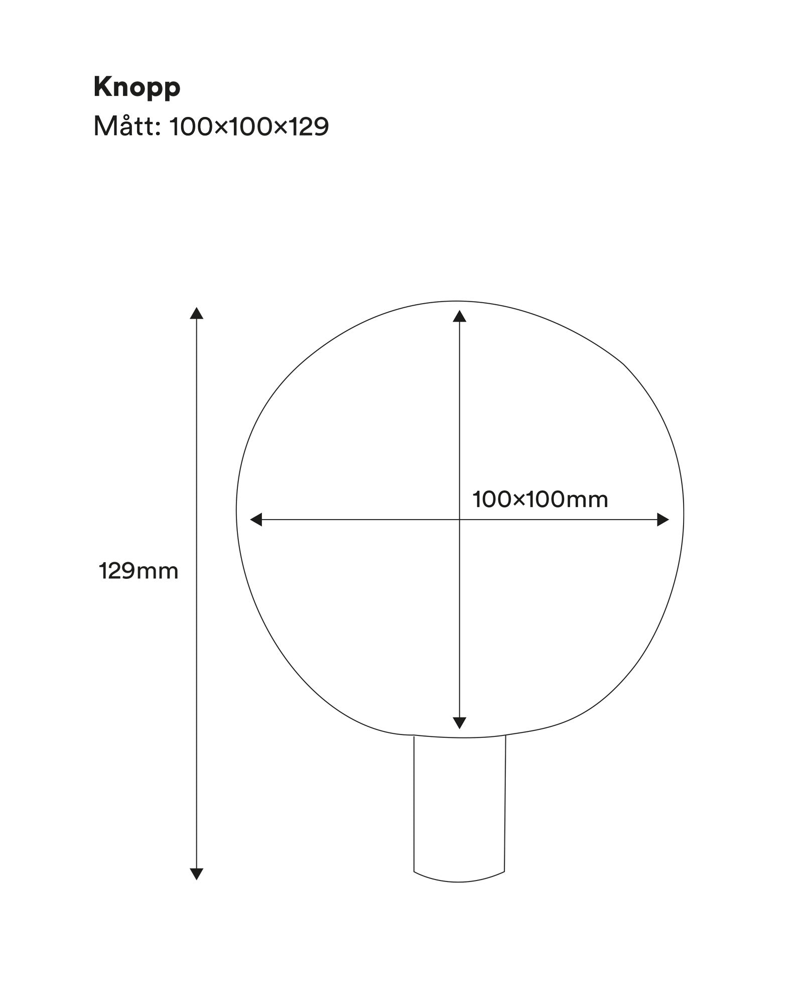 Newel post top ball - 90 x 100 mm (3.5 x 3.9 in.) image