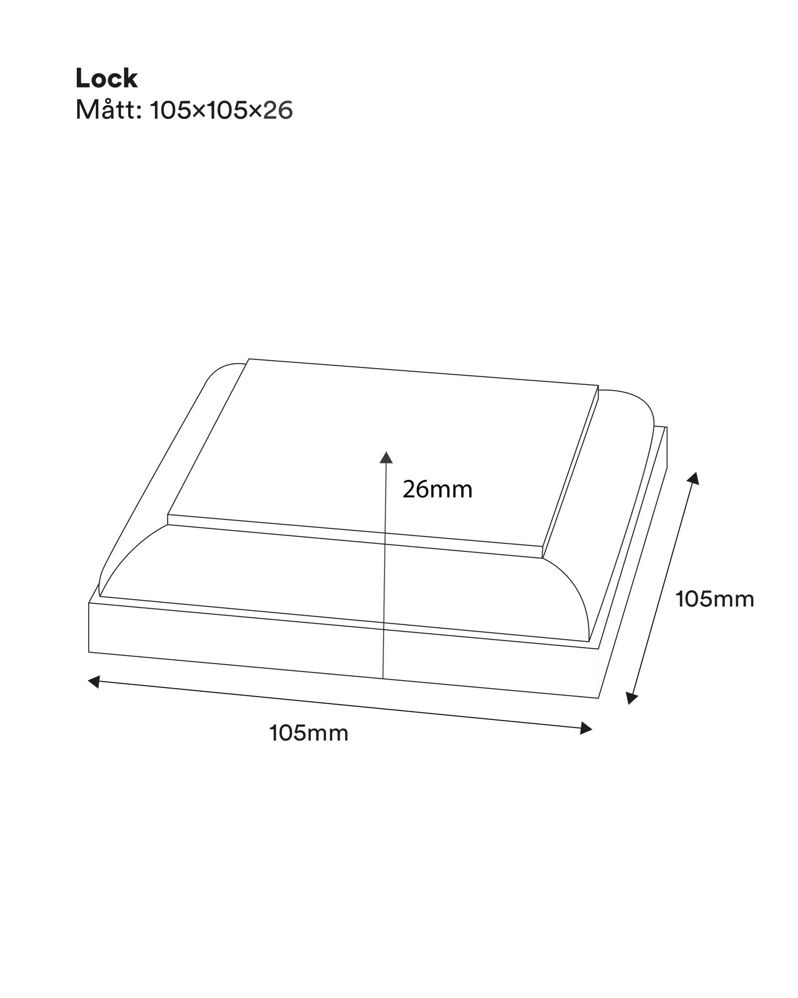 Newel post top square - 105 mm (4.1 in.) image