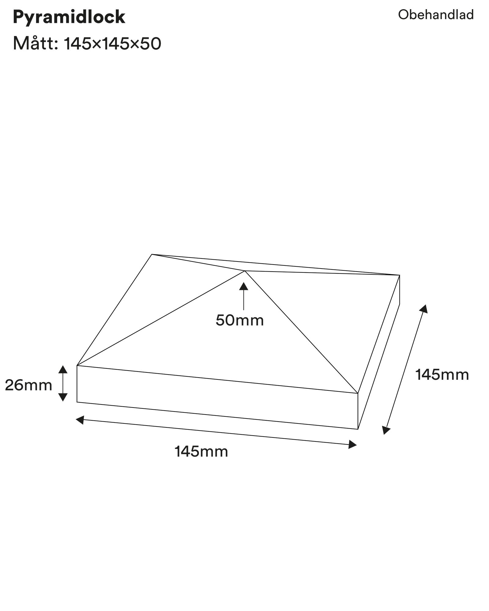 Newel post top pyramid - 145 mm (5.7 in.) image