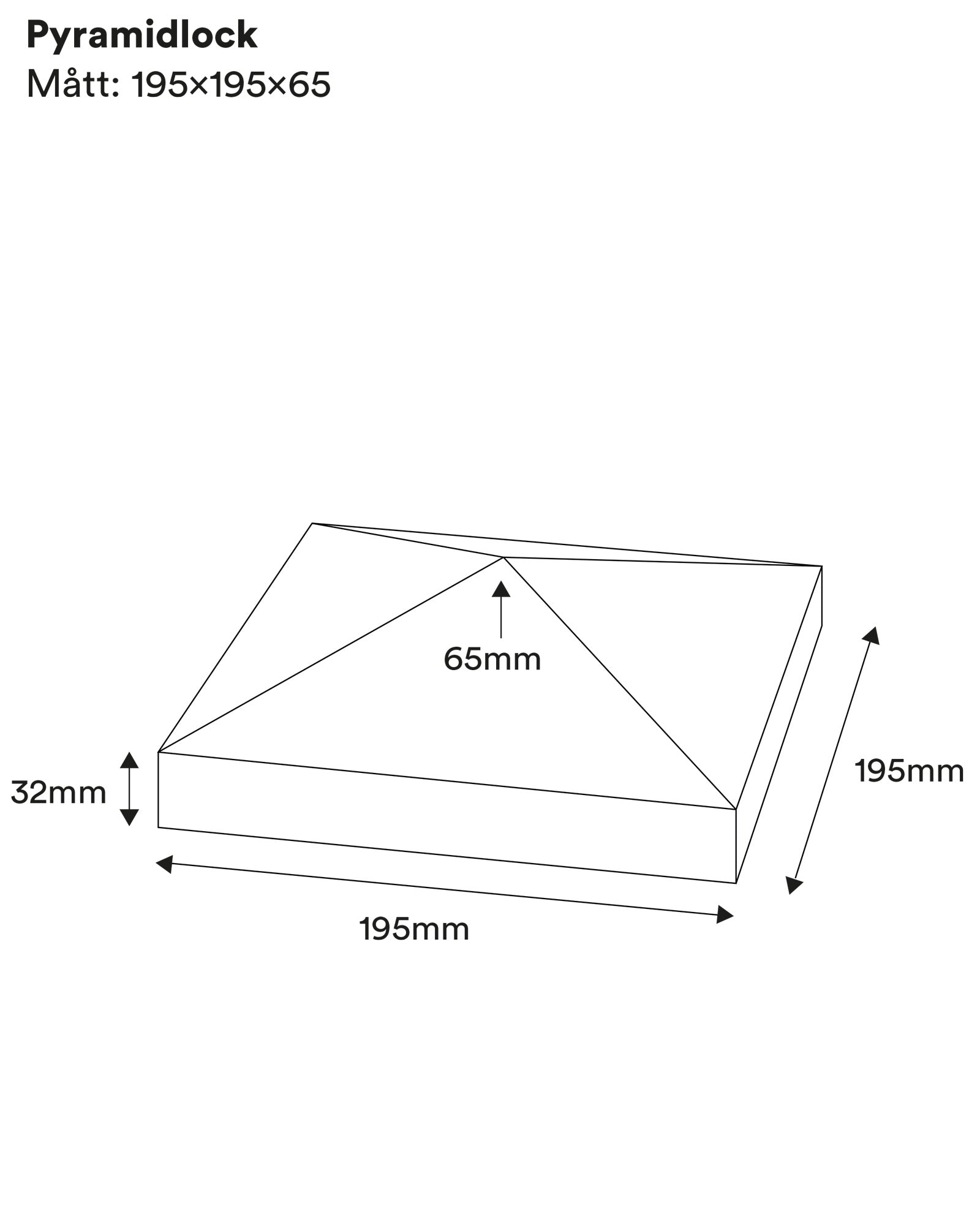 Newel post top pyramid - 195 mm (7.7 in.) image