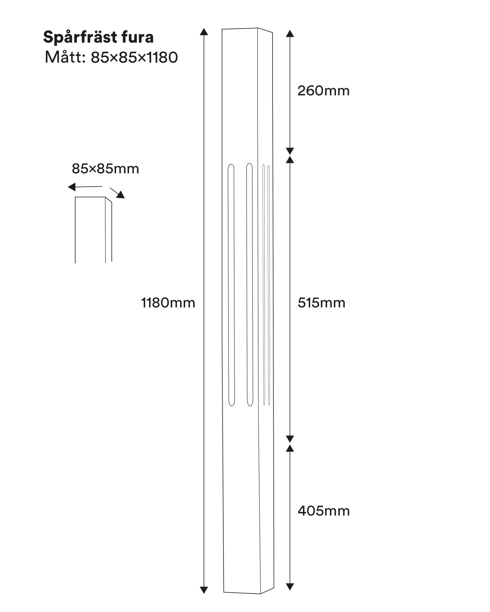 Stair baluster - 1180 x 85 mm pinewood image