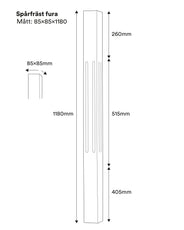 Stair baluster - 1180 x 85 mm pinewood thumbnail image