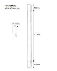 Stair baluster - Beveled edge 910 x 40 mm pinewood thumbnail image