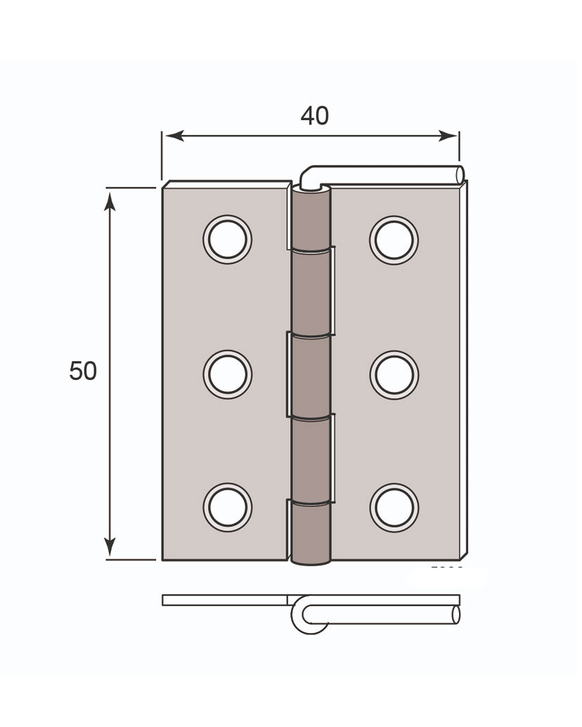 Hinges for inner windows - Jernmanufaktur 50x40 mm image