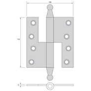 Hængsel uden fals - Fiagknop til hoveddøre/porte thumbnail image
