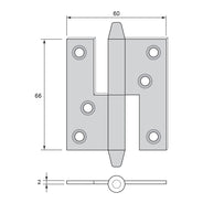 Hengsel - Konisk topp for vindu thumbnail image