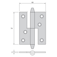 Hengsel - Konisk topp for vindu thumbnail image
