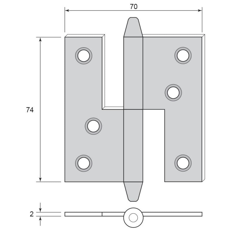 Hengsel - Konisk topp for vindu image
