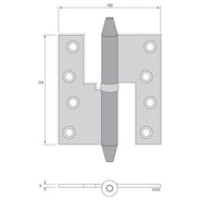 Hængsel uden fals - konisk knop til døre thumbnail image