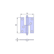 Hengsel - Konisk topp for vindu thumbnail image