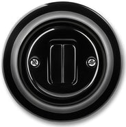 Dobbelt fjederbelastet trykknap sort porcelæn - ABB Decento thumbnail image