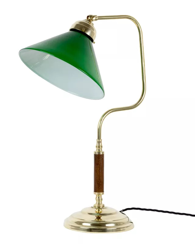 Tischlampe Modell 1903 unbehandeltes Messing mit grünem Schirm – Sekelskifte