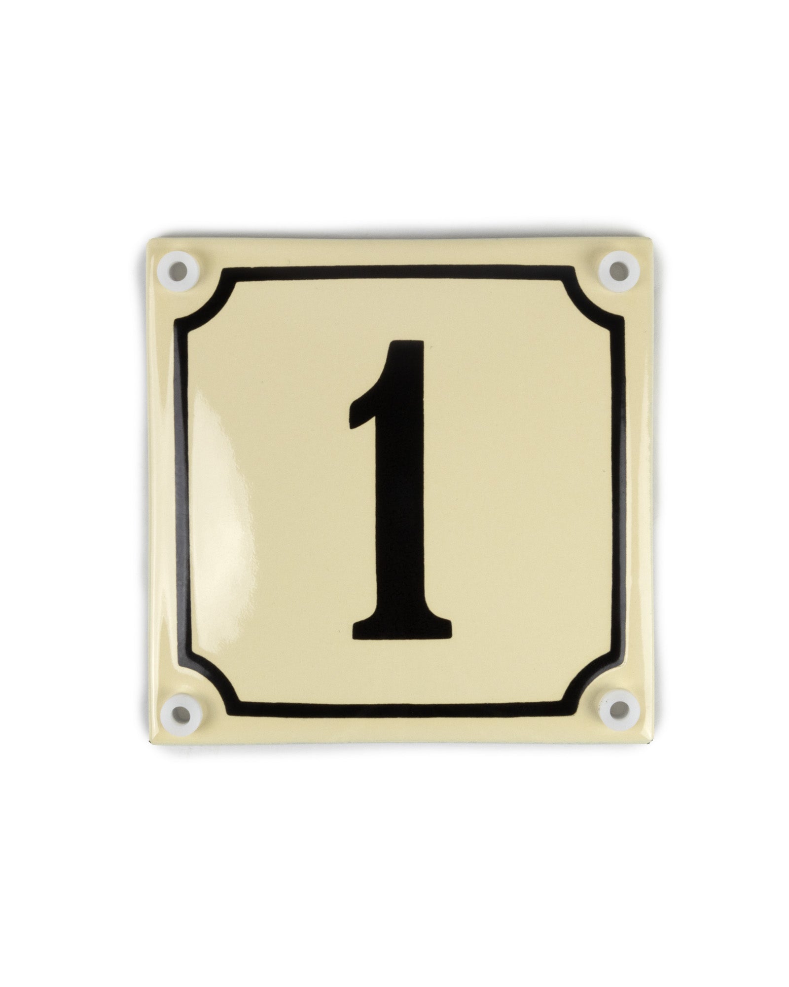 Enamel Sign - House Number, 10 x 10 cm (3.94 x 3.94 in) image