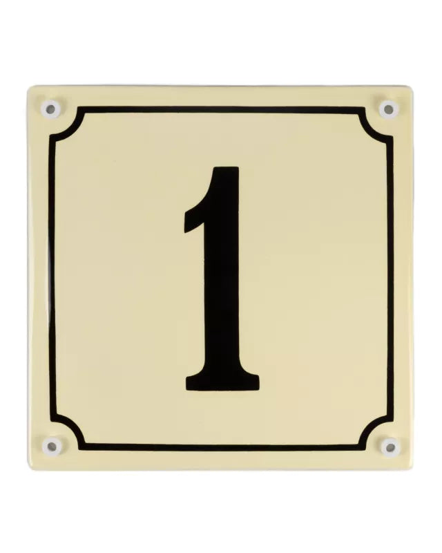 Enamel Sign - House Number, 16 x 16 cm (6.30 x 6.30 in) image