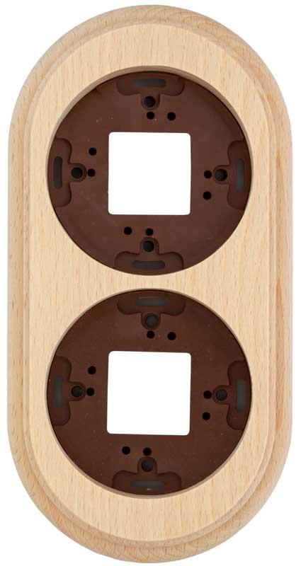 Wood Frame For 2 Element, Natural Wood image