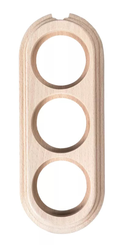 Garby-Multif.Beech Base Vertical 3-E With 1 Hole-Unvarnished Beech image