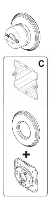 Adapter Garby Colonial ramme for utenpåliggende montering, med plate image