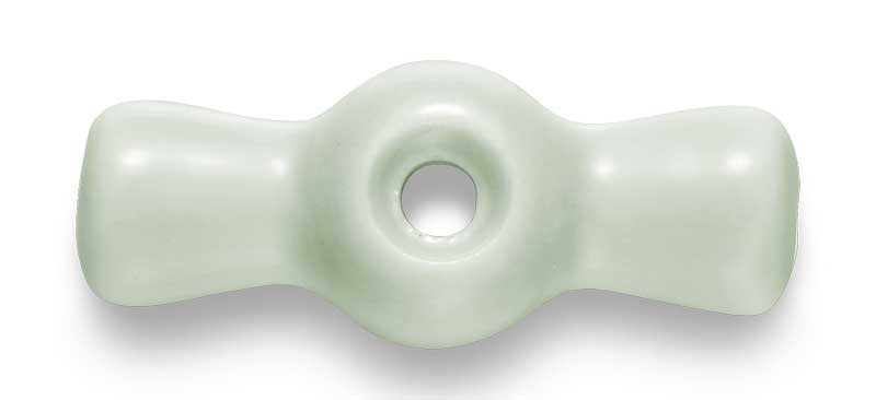 Knob to power switch - Light green porcelain with bronze screw image
