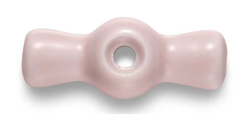 Afbryderknap til strømafbrydere - Rosa porcelæn med bronzeskruer image