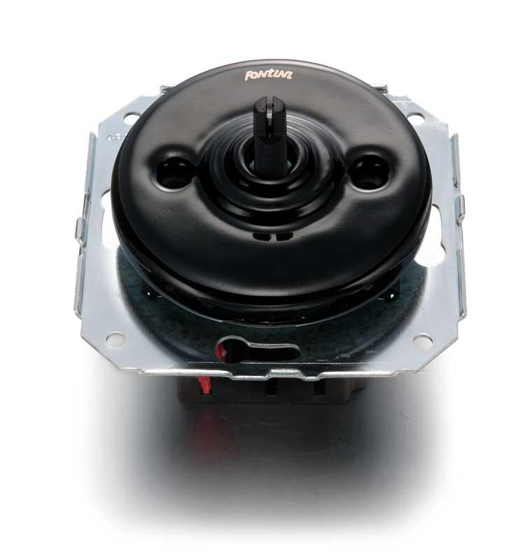 Insats svart porslin - Vridströmbrytare (trapp) utan vred image