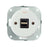 Insert white porcelain - USB socket Garby Colonial