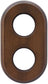 Ramme mørkbeiset tre - 2 hull Garby Colonial