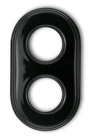 Black porcelain frame - 2 holes Garby Colonial thumbnail image
