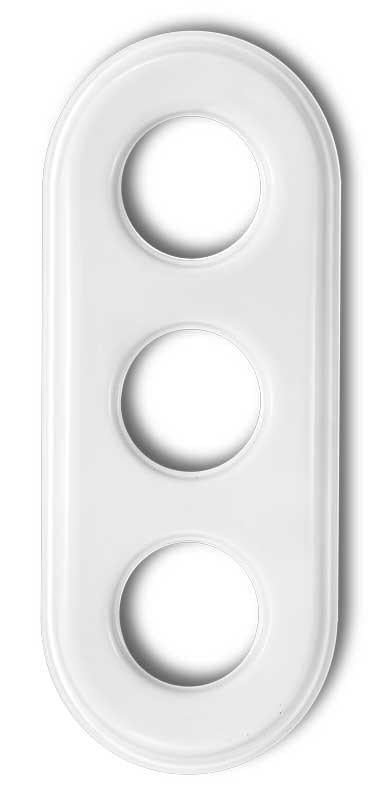 White porcelain frame - 3 elements Garby Colonial image