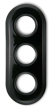 Rahmen, schwarzes Porzellan – 3 Löcher, Garby Colonial thumbnail image