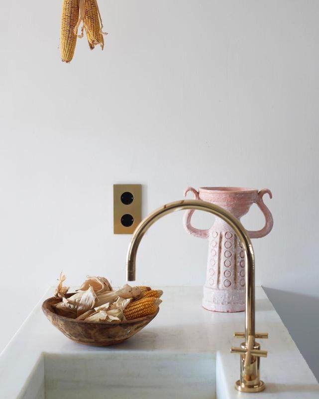 Outlet - More Series - Double - Brass image