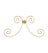 Ornamentert armstøtte M13 - Messing