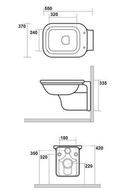 WC væghængt - Art Deco, uden toiletsæde thumbnail image