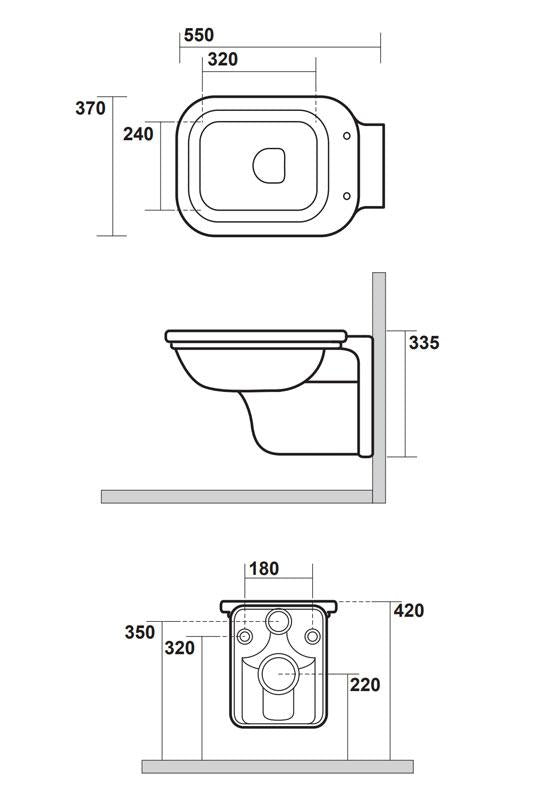 WC væghængt - Art Deco image