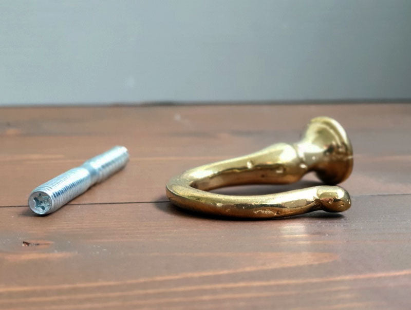 Small ceiling hook - brass image