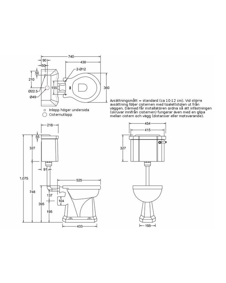 WC – Burlington Low-Level Narrow Cistern & Seat image