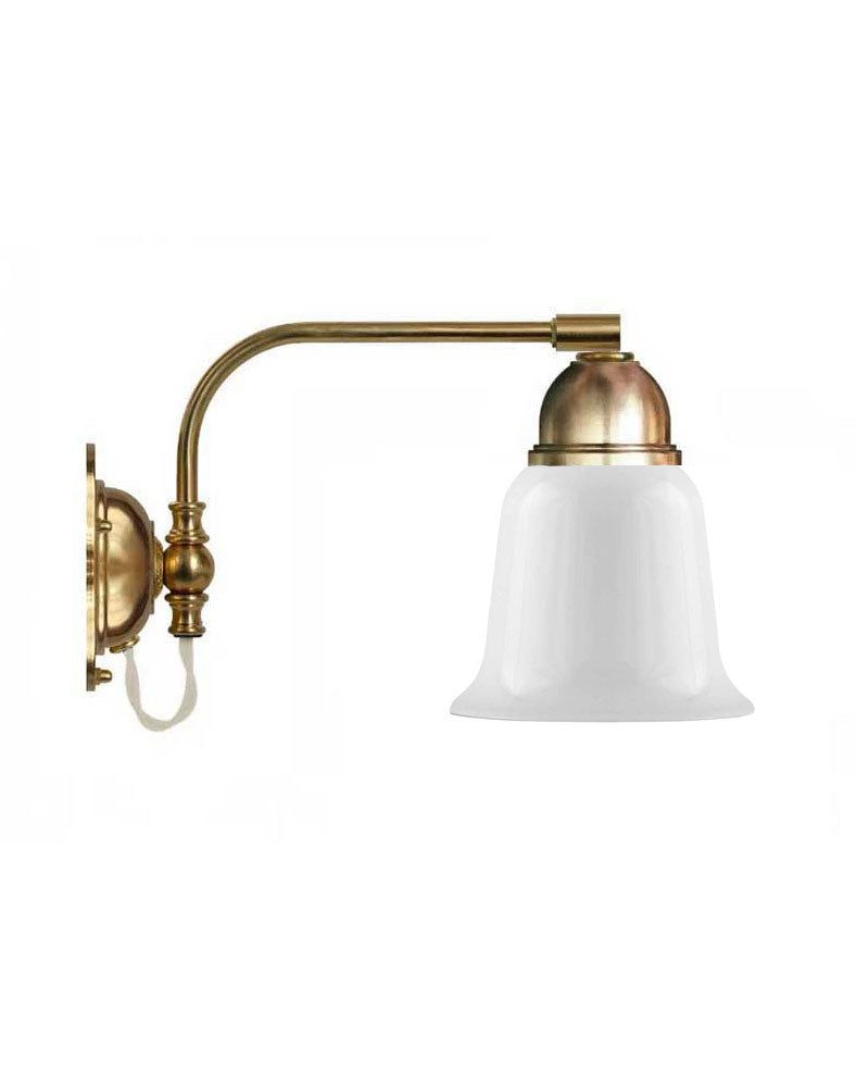 Wall Lamp - Gripenberg Brass, Opal White Bell Shade, White image