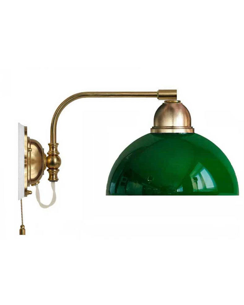 Wall Lamp - Gripenberg Brass, Green Hemisphere, White image