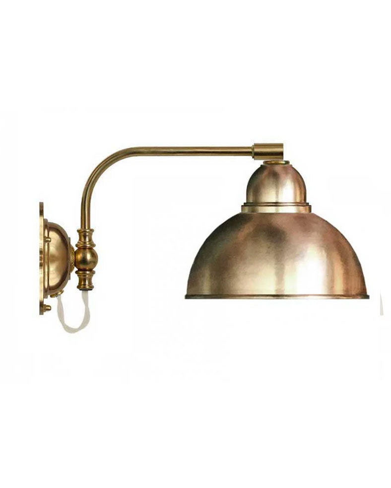 Vegglampe - Gripenberg messingskjerm, hvit image