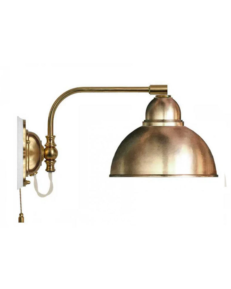 Vegglampe - Gripenberg messingskjerm, hvit image